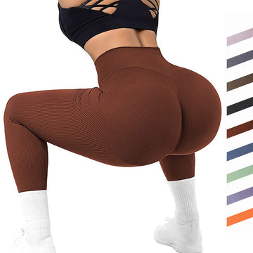 Women's High-Waist Seamless Knitted Yoga Leggings
